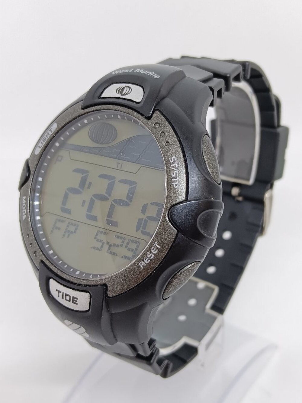 West Marine Tide Indicator 1134285 Men's 50mm Digital Multifunction Watch
